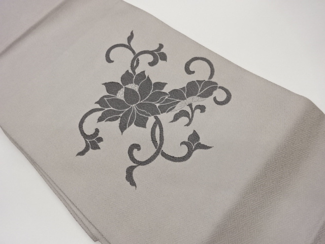 JAPANESE KIMONO / FLOWER ARABESQUE PATTERN WOVEN NAGOYA OBI